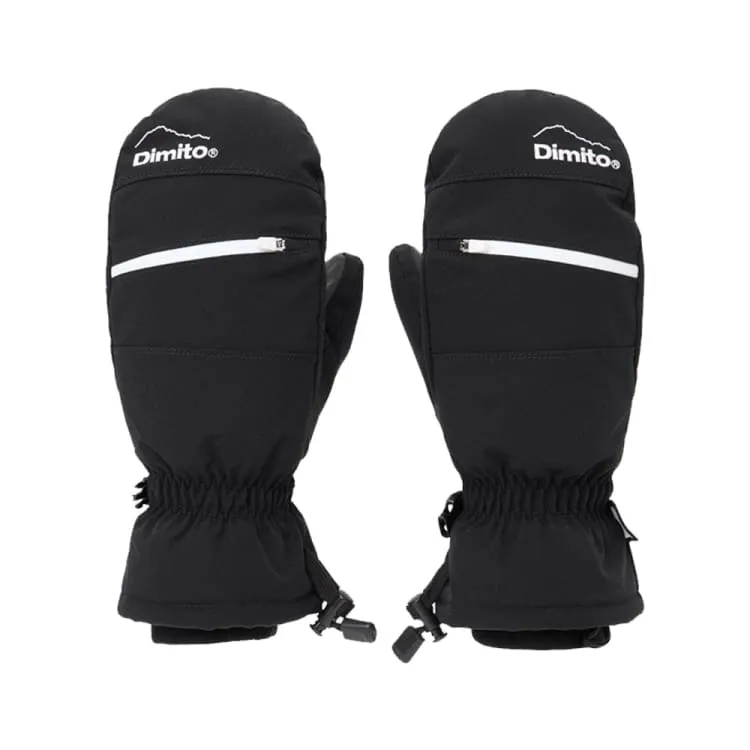 Dimito Block Zip Mitten Glove-BLACK